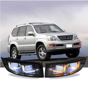 For Lexus GX470 2003-2009 Pair LED Daytime Running Turn Signal Lights Fog Lights - Foto 1 di 7