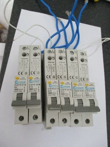 EUROPA EUB1R B6 B10 B16 B20 B32 B40 6 KA 30mA RCBO CIRCUIT BREAKERS - Picture 1 of 2