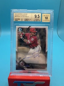 2018 Bowman Chrome Victor Robles Rookie Auto BGS 9.5 - Picture 1 of 2