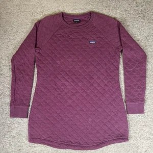 Patagonia Damen Bio Baumwolle Stepp Tunika Gr. M Lila Langarm Rundhals - Bild 1 von 11