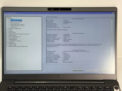 DELL LATITUDE 7400 i7-8665U 1.90GHz 13.9" 16GB SEM HD SEM SISTEMA OPERACIONAL - Imagem 1 de 4