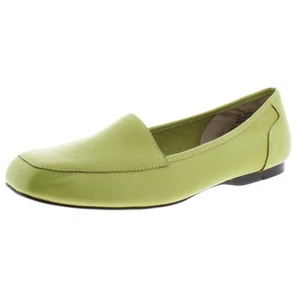 Array Womens Freedom Green Leather Loafers Shoes 10 Super Slim (SS) BHFO 2217 - Picture 1 of 2