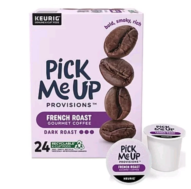 Pick Me Up Provisions French Roast Coffee Keurig K-Cup Pods Dark Roast 24/Box - Image 1 of 1