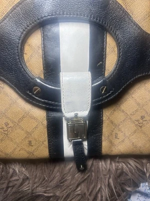 RARO L.A.M.B. Bolso de Mano Plegable Carlisle en Negro y Marrón - Gwen Stefani Foto 1 de 4