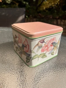 Vintage Pink Nature Hummingbird 1993 Potpourri Press Tin -Empty - Picture 1 of 13