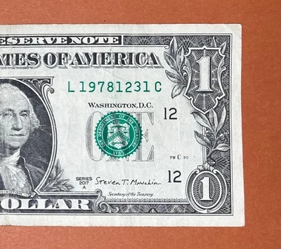 1978 December 31 (L 19781231 C) Birthday Note $1 One Dollar Bill ` - Image 1 of 3