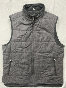 Hart Schaffner Marx Reversible Vest Men’s Med. Gray Wool Blend/Black Faux Suede - Picture 1 of 9