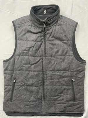 Hart Schaffner Marx Reversible Vest Men’s Med. Gray Wool Blend/Black Faux Suede - Image 1 of 4