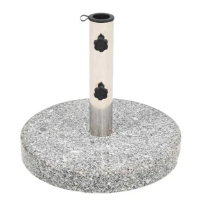 20kg Granite Parasol Base Stand - Stable, Easy Assembly, Stainless Steel & Gra - Picture 1 of 8
