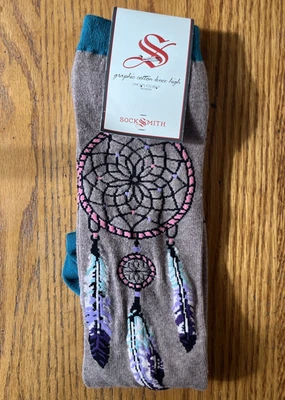 Calcetines hasta la rodilla Socksmith atrapasueños escena de la naturaleza calzado divertido para mujer Foto 1 de 4