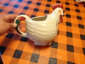 Vintage 1940's USA Shawnee Pottery Chanticleer Rooster Chicken Pitcher EUC - Picture 1 of 5