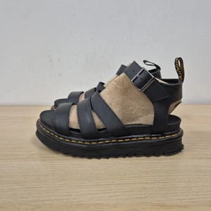 Dr. Martens Blaire schwarz Hydro Leder klobig leicht Plateau Sandalen UK 6 - Bild 1 von 9