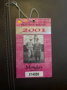 2001 Masters Ticket Badge - Tiger Woods Winning Ticket. Tiger Slam - Picture 1 of 2