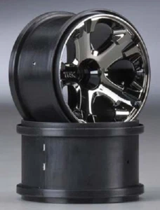 Traxxas 1/10 Scale All-Star 2.8 Wheels, black chrome, nitro front (2) TRA5577A - Picture 1 of 1