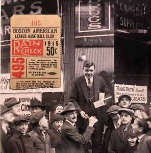 1915 Babe Ruth Boston Red Sox Ticket Rookie Saison - Bild 1 von 4