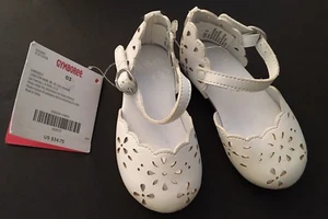 NWT Gymboree Celebrate Spring White Eyelet Faux Leather Shoes 03 for 6-12 Months - Picture 1 of 1