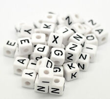 100pcs Mixed Cubic Acrylic Letter/ Alphabet Spacer Beads Beaded accessories 7mm