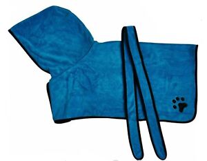 New Dogs Hooded Night Robe Bath Wrap Pyjamas Towel Bathrobe Gown Pet Microfiber