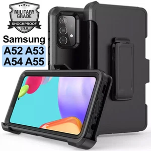 Custodia Defender antiurto per Samsung A52 A53 A54 A55 A56 adatta a clip da cintura Otterbox - Foto 1 di 12