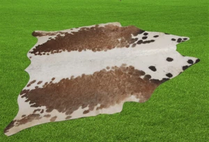 100% New Cowhide Rugs Area Cow Skin Leather (50" x 50") Cow hide SA-258 - Picture 1 of 3