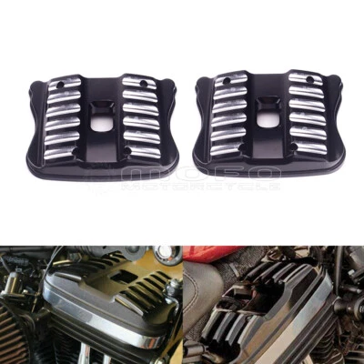 For Harley Sportster XL1200 XL883 2004-2017 Pair Black Top Rocker Box Covers - Image 1 of 4