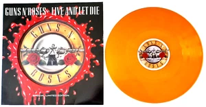 NM/NM GUNS N' ROSES Live And Let Die 12" ORANGE VINYL PICTURE DISC GFST 17 EX+ - Picture 1 of 2