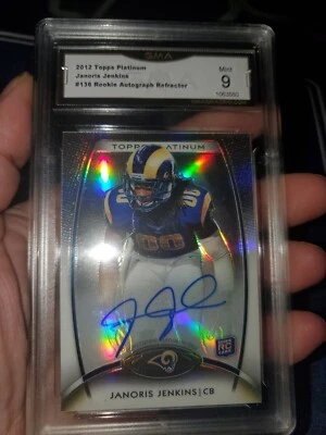 GMA 9 MINT~2012 Topps Platinum Janoris Jenkins Autographed Rookie Rams /Saints🔥 - Image 1 of 4