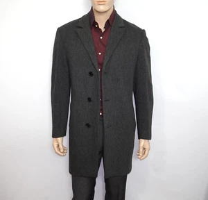 Alfani Exclusive for Macy's Wool Topcoat in Gray Size Large 100% Wool - Picture 1 of 11