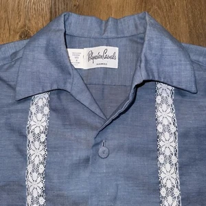 Vintage Polynesian Casuals Shirt Mens Tunic Disco Hippy Woodstock 60s 70s Medium - Picture 1 of 15