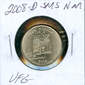 2008 D NEW MEXICO QUARTER ULTRA FINEST SMS GRADE BU 99 CENTS SHIPPING * - Picture 1 of 2