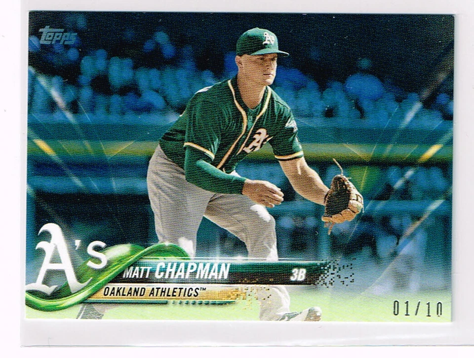 2018 TOPPS MINI ON DEMAND BLUE MATT CHAPMAN #d 01/10 - OAKLAND ATHLETICS - Image 1 of 1