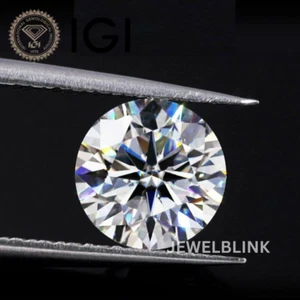 IGI Certified 1.19 Ct F Color VS1 Loose Round CVD Lab Grown Diamond for Earrings - Picture 1 of 13