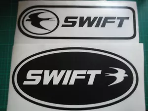 SWIFT  Caravan  Sticker Decal Large x 2.   Choice of 19 colours - Picture 1 of 4