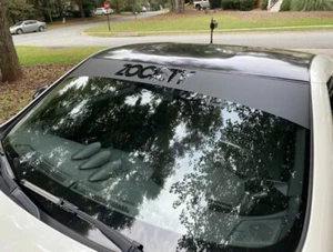 ZOCIETY windshield banner reversecut available in Matte Black Or White. - Bild 1 von 3