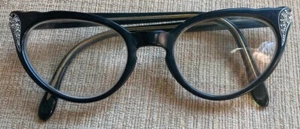 Vintage MCM L.Evrard Rhinestones Cateye Eyeglasses France Frame TWE Rockabilly! - Picture 1 of 23