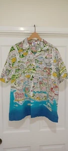 Aloha Shirt Man Hawaiian Shirt Dana Point California Button Up Sz L MENS Spooner - Picture 1 of 3