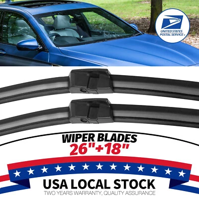 Juego de limpiaparabrisas delantero izquierdo y derecho apto para parabrisas BMW 550i 528i 2011-2015 Foto 1 de 4