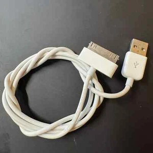 Genuine Apple 30Pin to USB Data Charger Cable for iPhone 4 4S 3GS iPad 2 3 iPod - Picture 1 of 3