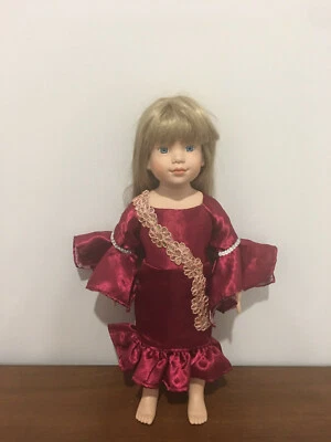 Passt schmal 18 Zoll Magic Attic oder Kinder Katzen Puppenkleidung Partykleid nur - Bild 1 von 2