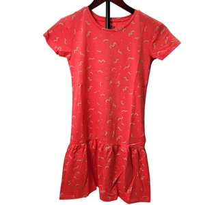 Gepunktetes Zebra Mädchen Koralle Kurzarm Kleid mit Muster Größe Medium (8) - Bild 1 von 8