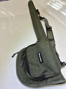 Bolsa de caña de pescar de lona Doorslay portátil carrete de caña de pescar tubos de almacenamiento U3D7 - Imagen 1 de 8