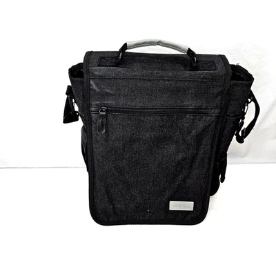 Bolso Mensajero de Hombro para Portátil Lona Negra 14" Universal Bella Russo Foto 1 de 4