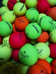 80 Callaway Matte Color Mix Used Golf Balls, Mint & Near Mint In Free Bag - Picture 1 of 2