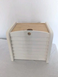 Caja de recetas de madera blanca natural diseño clásico simple - Imagen 1 de 9