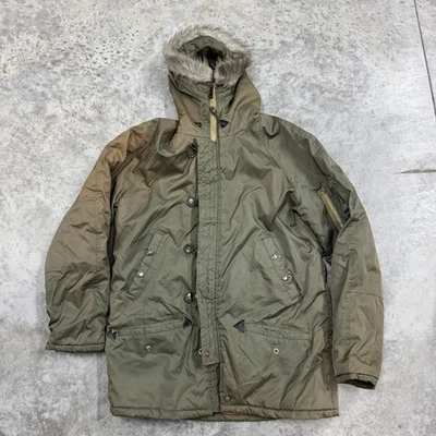 Chaqueta de Colección Westerfield Para Hombre Grande Verde Con Capucha Parka Forrada de Piel Sintética Años 70 Foto 1 de 4