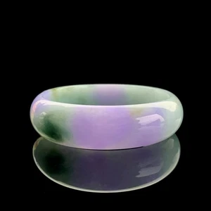 【KATHY JADE】Emerald Lavender With Green Jadeite Jade Bangle《61mm》《Grade A》 - Picture 1 of 3