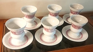 Juego de 6 tazas y platillos de café vintage Heinrich Rudesheimer Asbach Uralt Alemania - Imagen 1 de 14