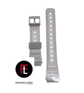 Correa Reloj Casio Gris Transparente 10605131 Para Casio F-91WS - Imagen 1 de 3