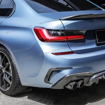 Real Carbon Fiber Rear Bumper Vent Canards For BMW G20 3-Series M340i 2019-2022 — 第 1/4 张图片