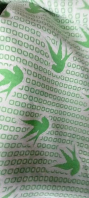 3 m green and white semi sheer dress fabric - Image 1 of 2